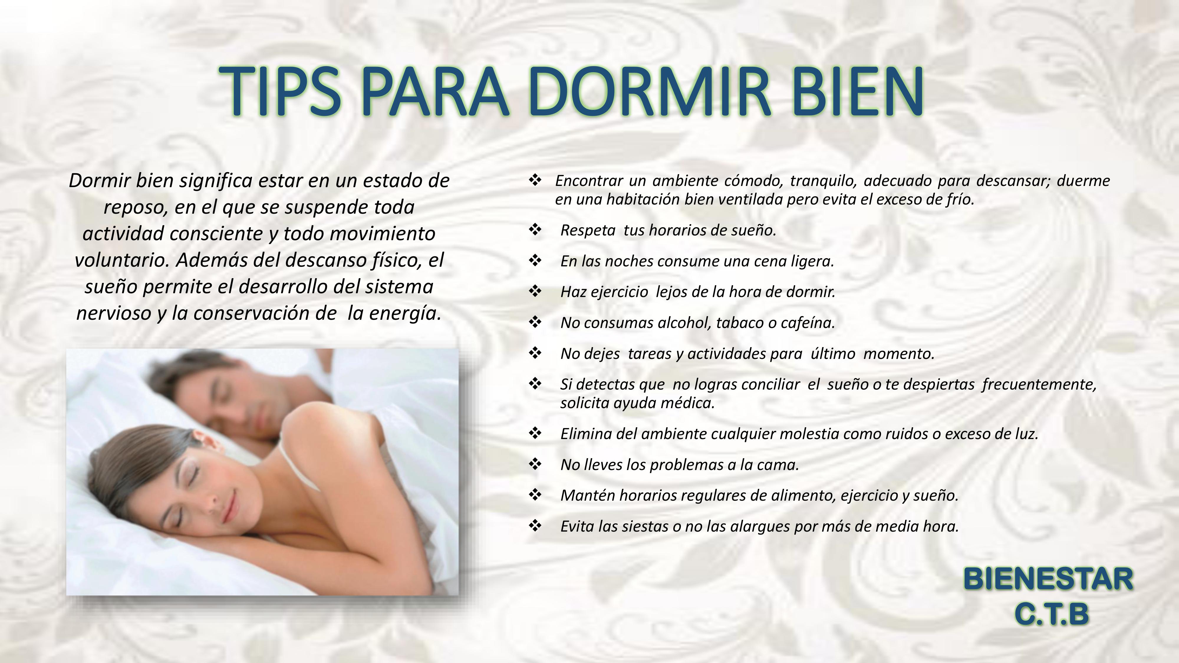 tips para dormir bien ctb